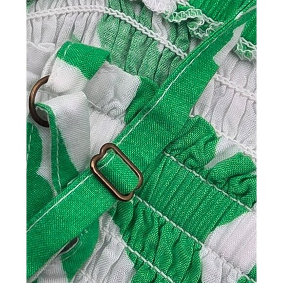 Girl's - Lilly Pulitzer For Target Green Palm Print Jumpsuit, Size Large (10/12) - Picture 8 of 9